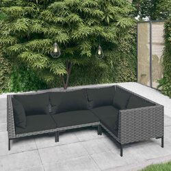Compact and Elegant 4-Piece Garden Lounge Set