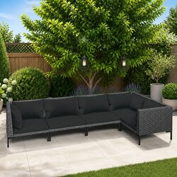 Compact and Elegant 5-Piece Outdoor Lounge Set