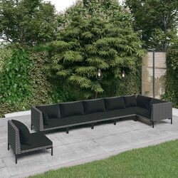 7 Piece Grey Lounge Set: Comfortable Outdoor Furniture