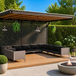 Efficient 10-Piece Garden Lounge Set for Outdoor Relaxation