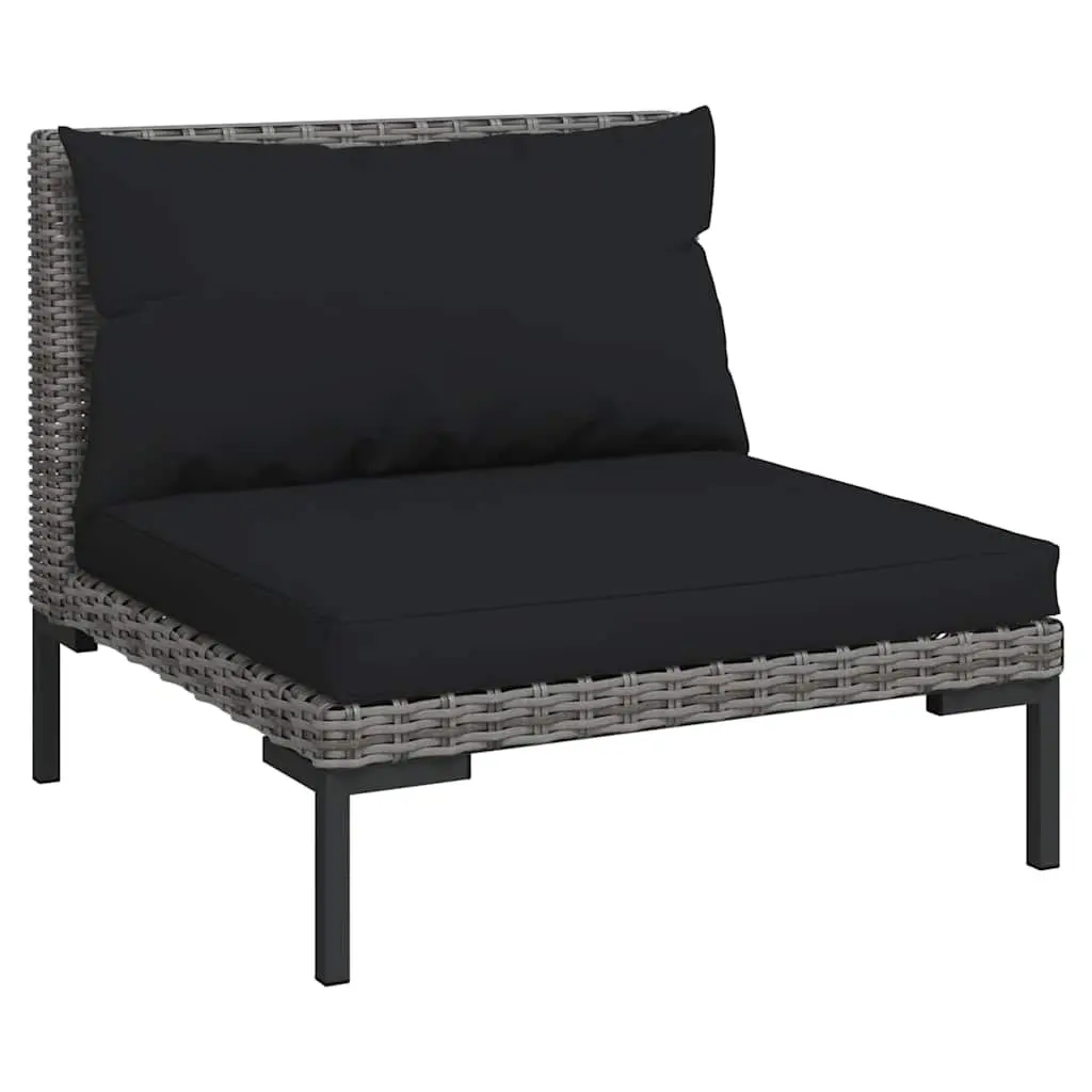 Garden Lounge Set 13 Piece Outdoor Furniture Grey Poly Rattan Patio Sofa with