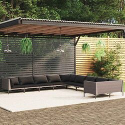 Compact and Strong 10-Piece Outdoor Lounge Set