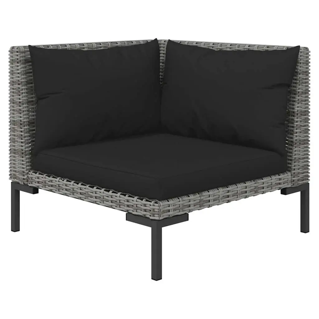 Garden Lounge Set 13 Piece Outdoor Furniture with Cushions Rattan Grey Patio