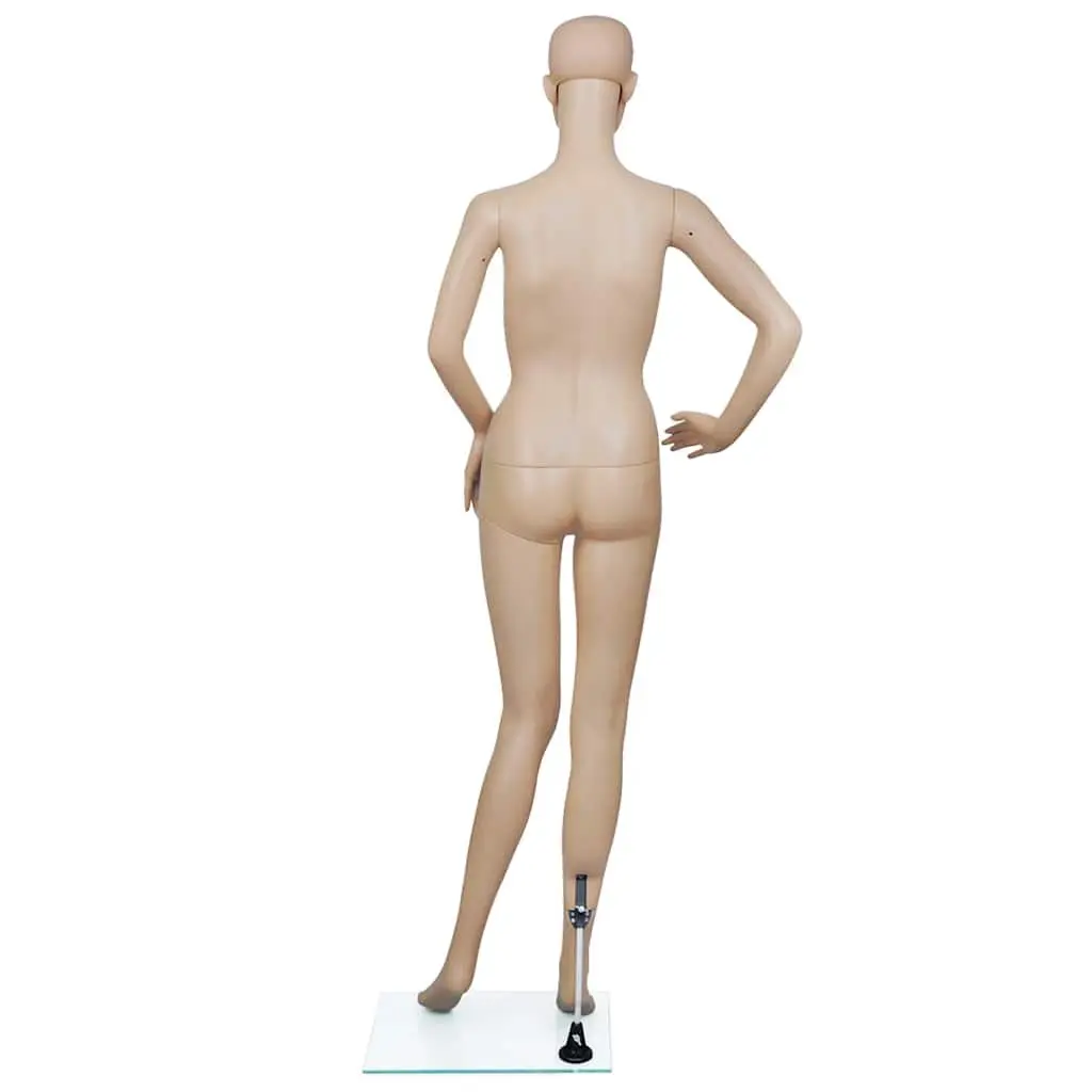 Full Body Mannequin Beige 6 Piece Display Torso with Glass Base Stand