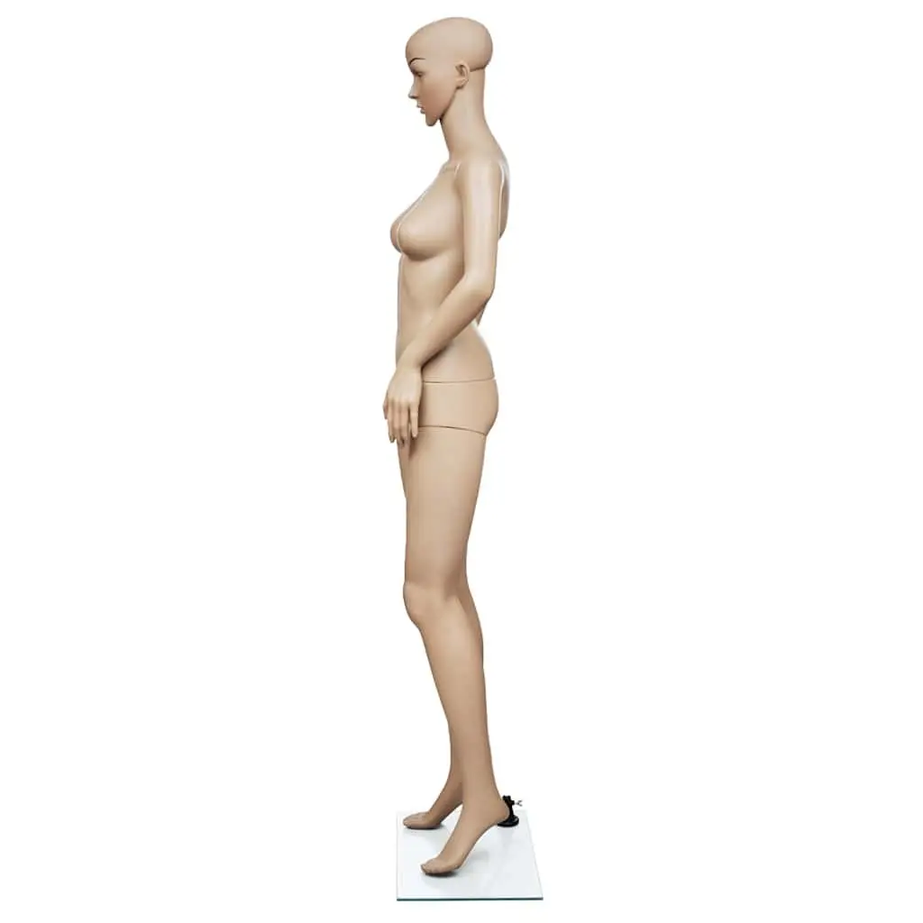 Full Body Mannequin Beige 6 Piece Display Torso with Glass Base Stand