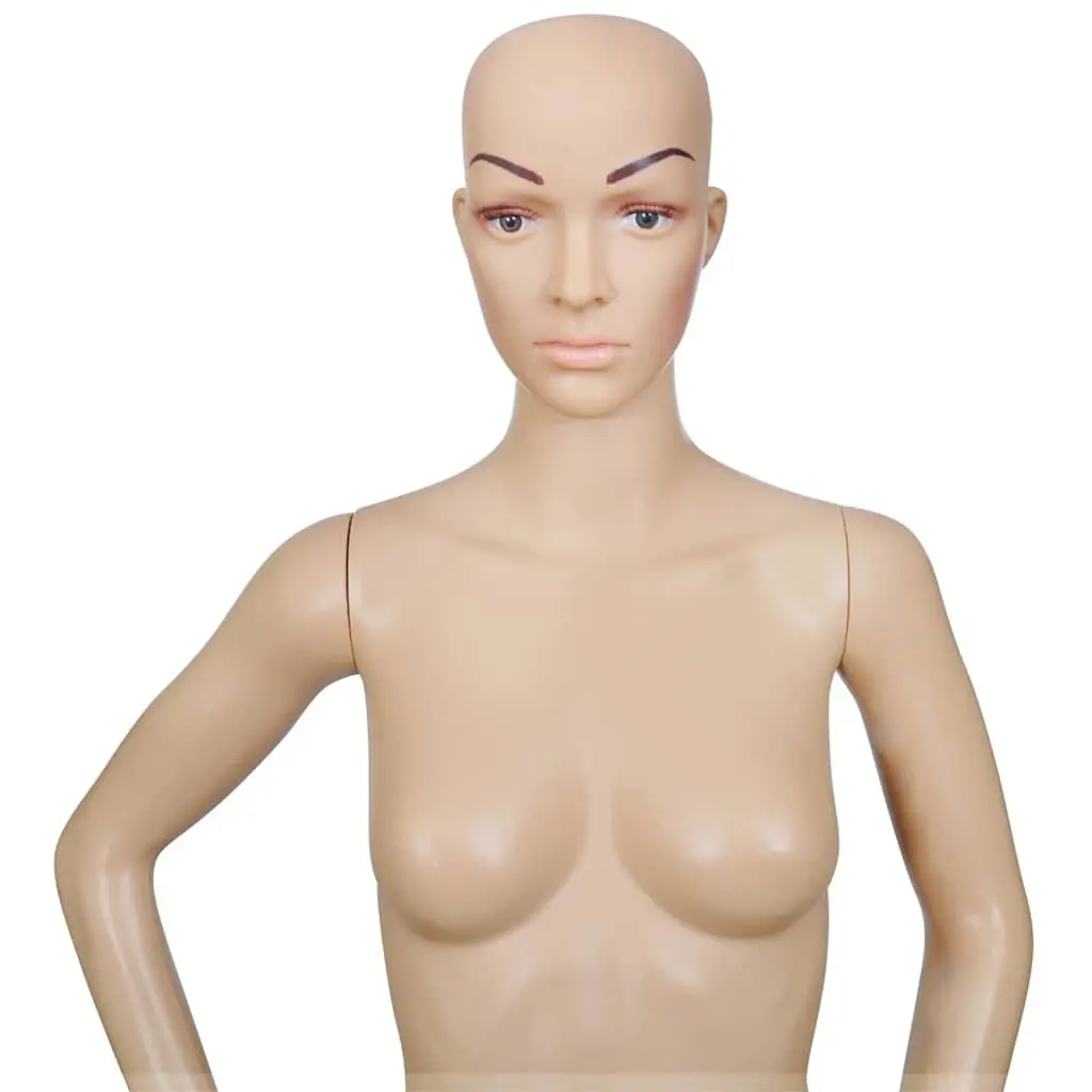 Full Body Mannequin Beige 6 Piece Display Torso with Glass Base Stand