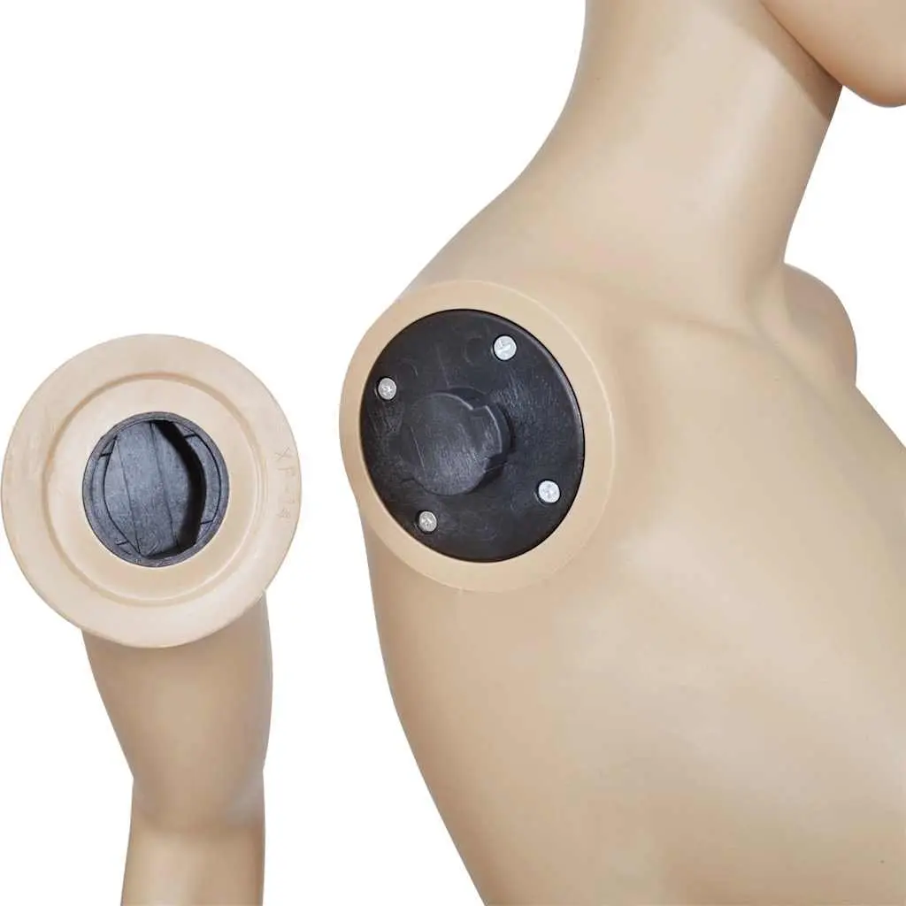 Full Body Mannequin Beige 6 Piece Display Torso with Glass Base Stand