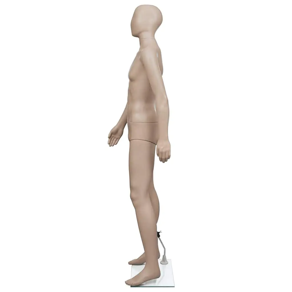 Full-Body Male Mannequin Beige 360° Rotatable Head and Arms Display Fashion Retail Clothing Dress