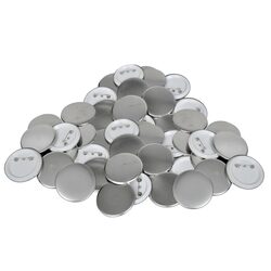 Efficient 44mm Badge Making Supplies - 500 Silver Parts