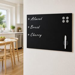 Magnetic Glass Dry Erase Board 60x40cm Wall Mounted Blackboard Office Home