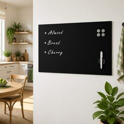 Magnetic Glass Dry-Erase Blackboard 100x60cm - Easy to Use