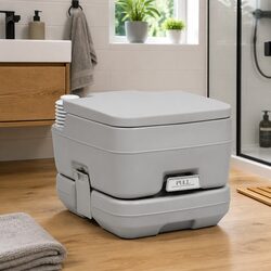 Compact and Efficient Camping Toilet with Dual Tanks