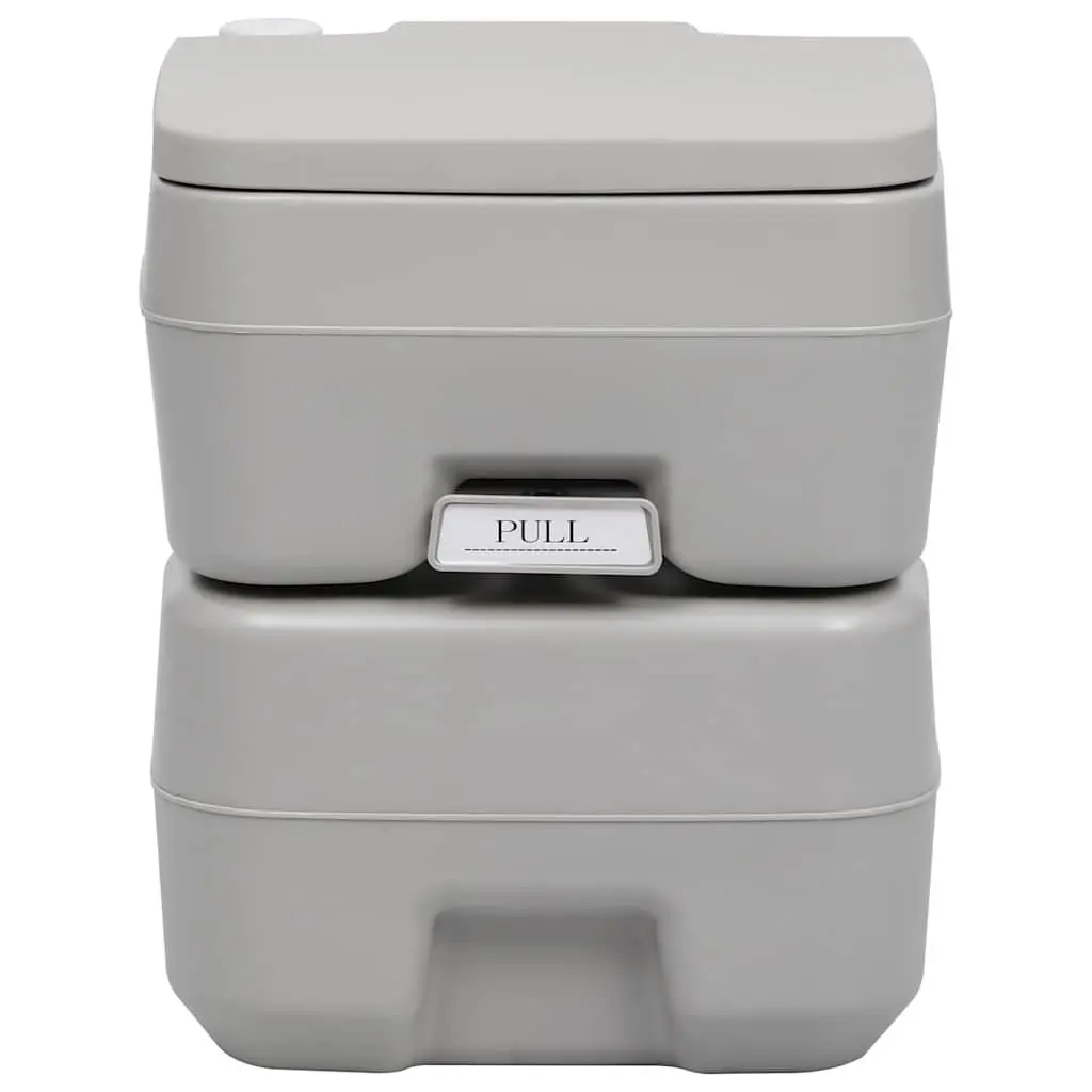 Portable Camping Toilet Grey 20L Waste 10L Fresh Water Tank Caravan Motorhome