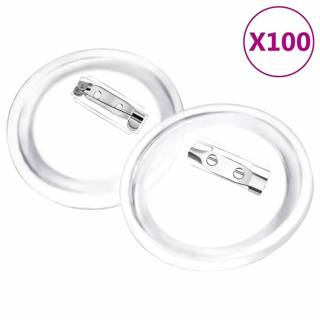 Button Badge Kit Transparent 58mm DIY Craft Supplies