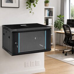 6U Wall Mounted Network Cabinet 19 Inch Rack Mount Server Equipment Storage