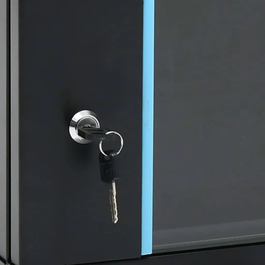 9U Wall Mounted Network Cabinet Black 600x450x510mm Lockable Front Door Removable Side Panels