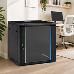 12U Wall Mounted Network Cabinet 19" Inch Rack Mount Server Equipment Storage