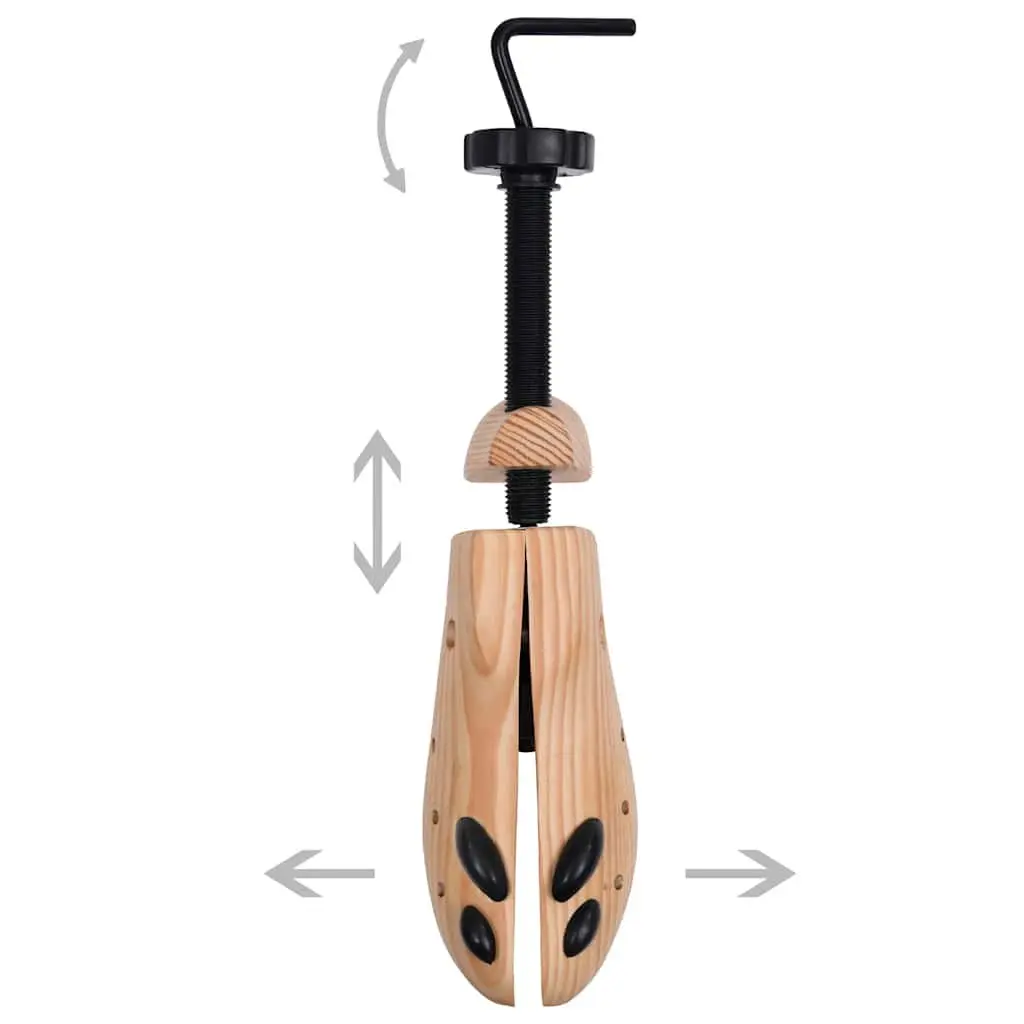 Shoe Trees Brown Size 41-46 Wooden Stretchers Shapers Moisture Absorbing Adjustable Length Width Bunion Plugs