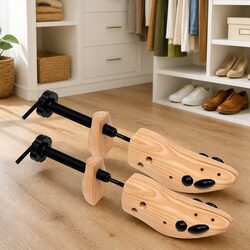 Shoe Trees 2 Pairs Size 41-46 Wood Stretcher Shapers Moisture Absorbing