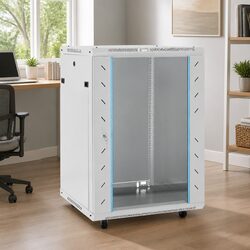 Compact 15U Network Cabinet with Lockable Door
