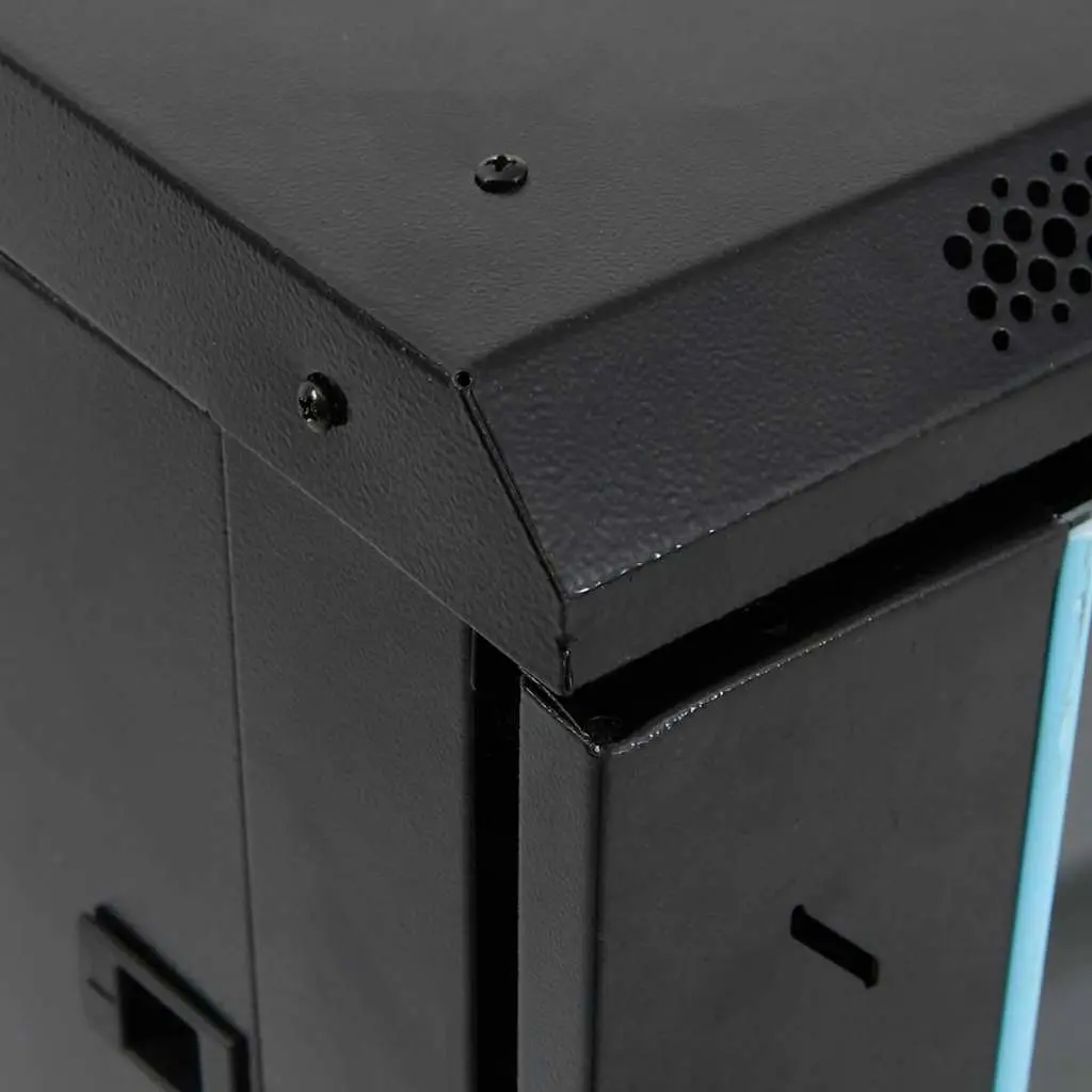 18U Network Cabinet Black 19 Inch Rack Mount Storage System Swivel Feet