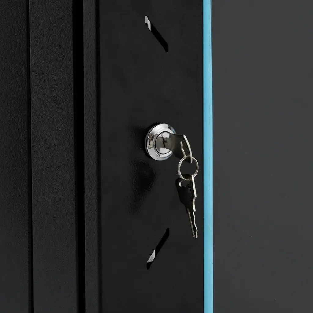 22U Network Cabinet Black 19 Inch Rack Mount Lockable Door Swivel Feet