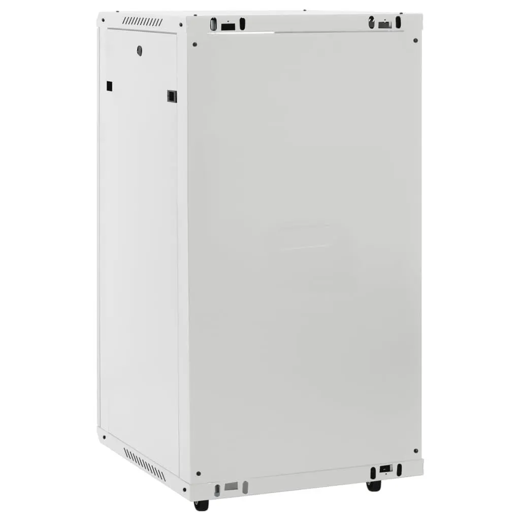 22U Network Cabinet 19" Grey Swivel Feet Lockable Data Storage Rack System