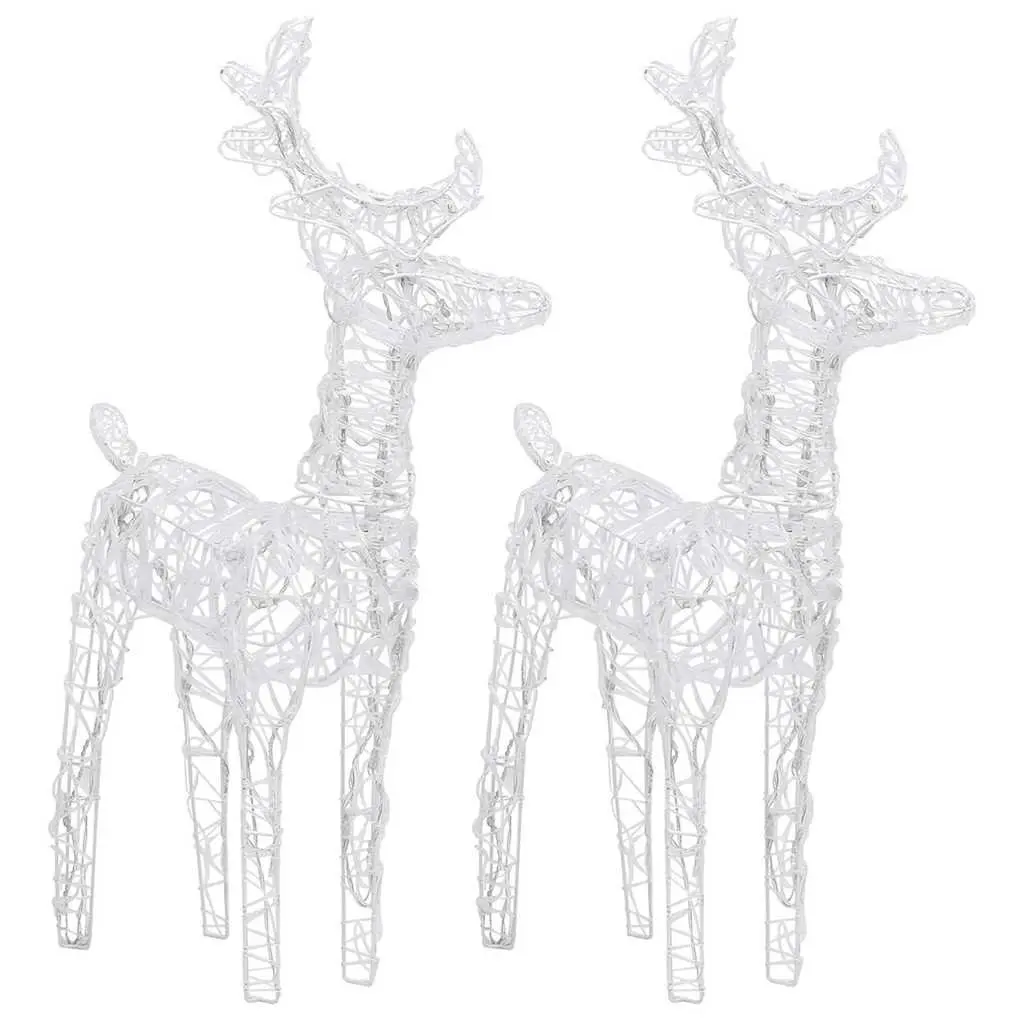 Christmas Lights Decoration Cold White 320 LEDs Outdoor Reindeer and Sleigh