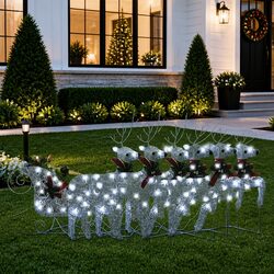 Concise Overview of Reindeer Sleigh with LED Lights