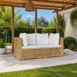Compact and Elegant Outdoor Sofa Set with Cushions