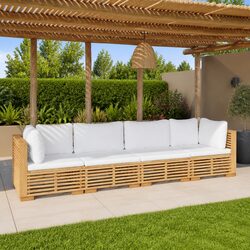 Compact 4 Piece Garden Lounge Set for Outdoor Use