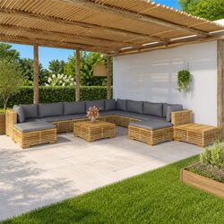 Stylish 12-Piece Lounge Set for Outdoor Enjoyment