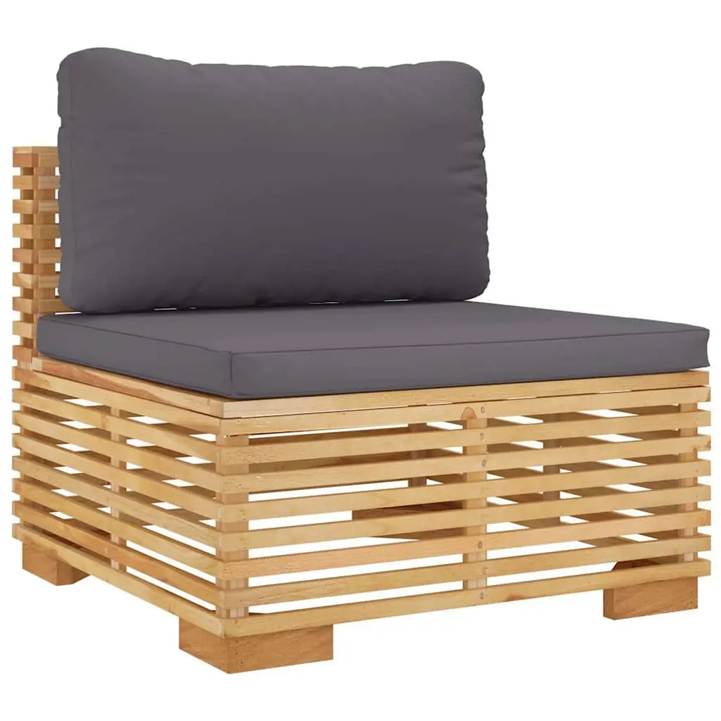 Garden Lounge Set 7 Piece Outdoor Furniture with Cushions Teak Wood Seating