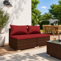 Friendly 2 Piece Garden Lounge Set with Cushions for Relaxation