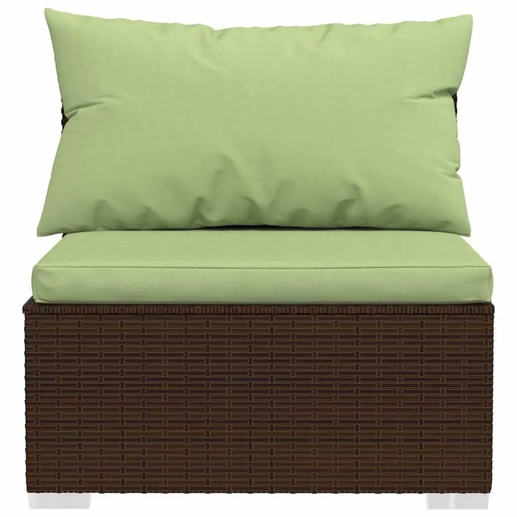 Garden Lounge Set 2 Piece Poly Rattan Modular Patio Furniture with Cushions