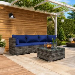 Compact and Stylish 4 Piece Garden Lounge Set
