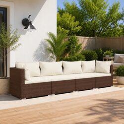 Compact and Reliable 4-Piece Garden Lounge Set