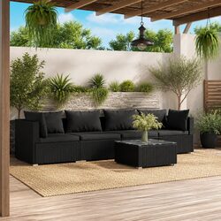 Compact and Stylish 5 Piece Garden Lounge Set