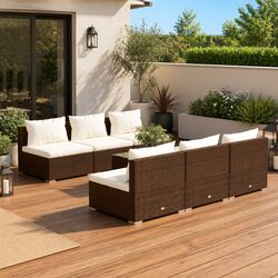 Concise 7 Piece Garden Lounge Set for Outdoor Enjoyment