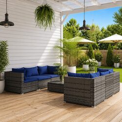 Compact 7 Piece Garden Lounge Set for Relaxation