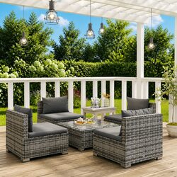 Compact Modular Lounge Set for Your Outdoor Area