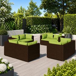 Concise 8-Piece Modular Outdoor Lounge Set