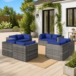 8-Piece Garden Lounge Set - Compact and Efficient