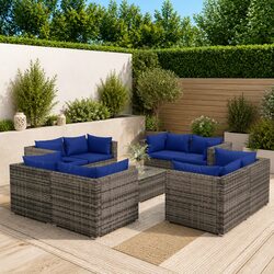 Compact 9-Piece Outdoor Lounge Set for Any Space