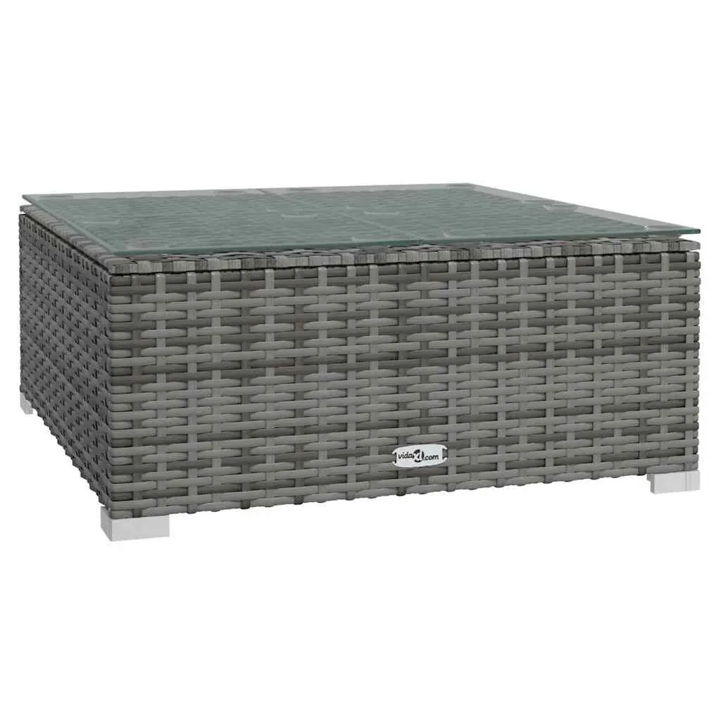 Garden Lounge Set 9 Piece Outdoor Furniture Poly Rattan Grey Modular with