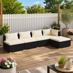Compact 5 Piece Garden Lounge Set - Easy Outdoor Living