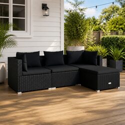 Concise 4-Piece Outdoor Garden Lounge Set