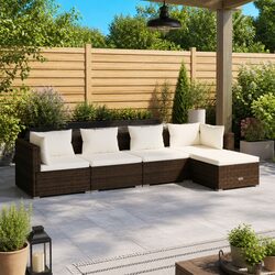 5 Piece Outdoor Lounge Set: Compact and Stylish