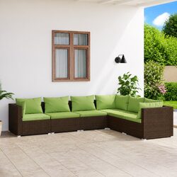 Compact and Functional 6 Piece Garden Lounge Set