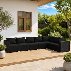 Compact and Durable 7 Piece Garden Lounge Set